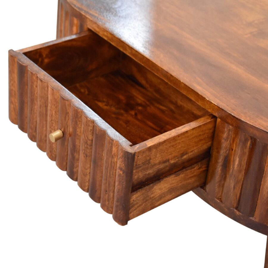 in3553 stripe chestnut coffee table