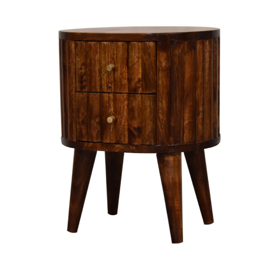 in3554 stripe chestnut bedside