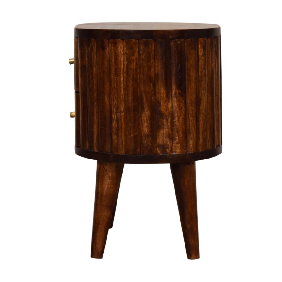 in3554 stripe chestnut bedside