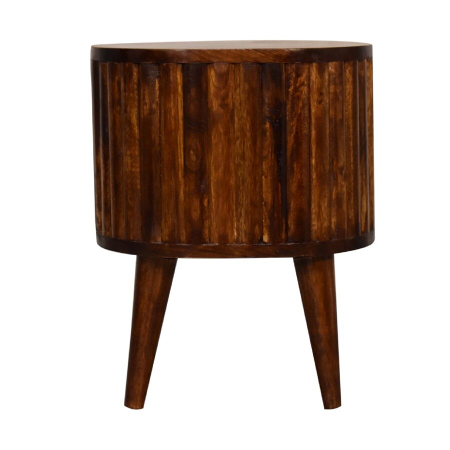 in3554 stripe chestnut bedside