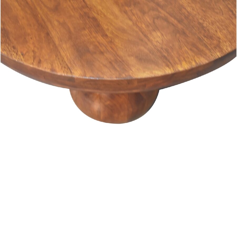 in3570 2 drawer curved oak ish coffee table