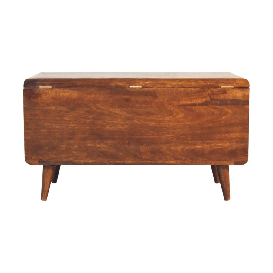 in3593 curved chestnut blanket box